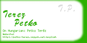 terez petko business card